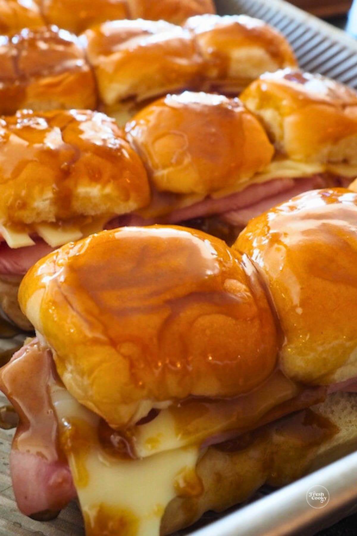 Best Baked Funeral Sandwiches (Ham and Cheese Sliders) • The Fresh Cooky