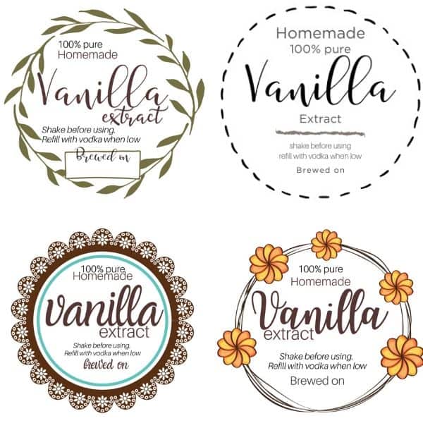 Free Printable Homemade Vanilla Extract Labels Printable Word Searches