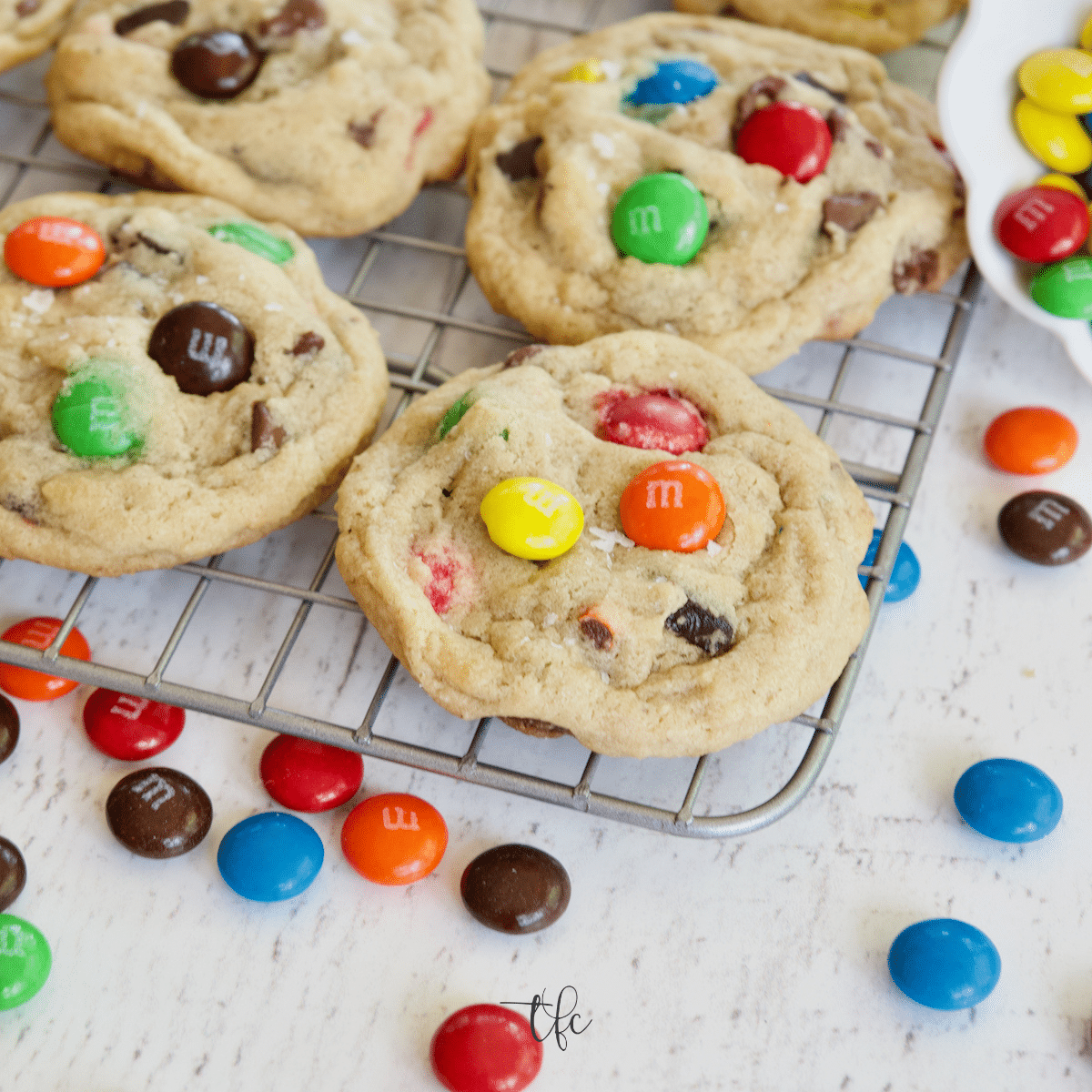 Giant M&M Cookies - Soft & Chewy - Far From Normal
