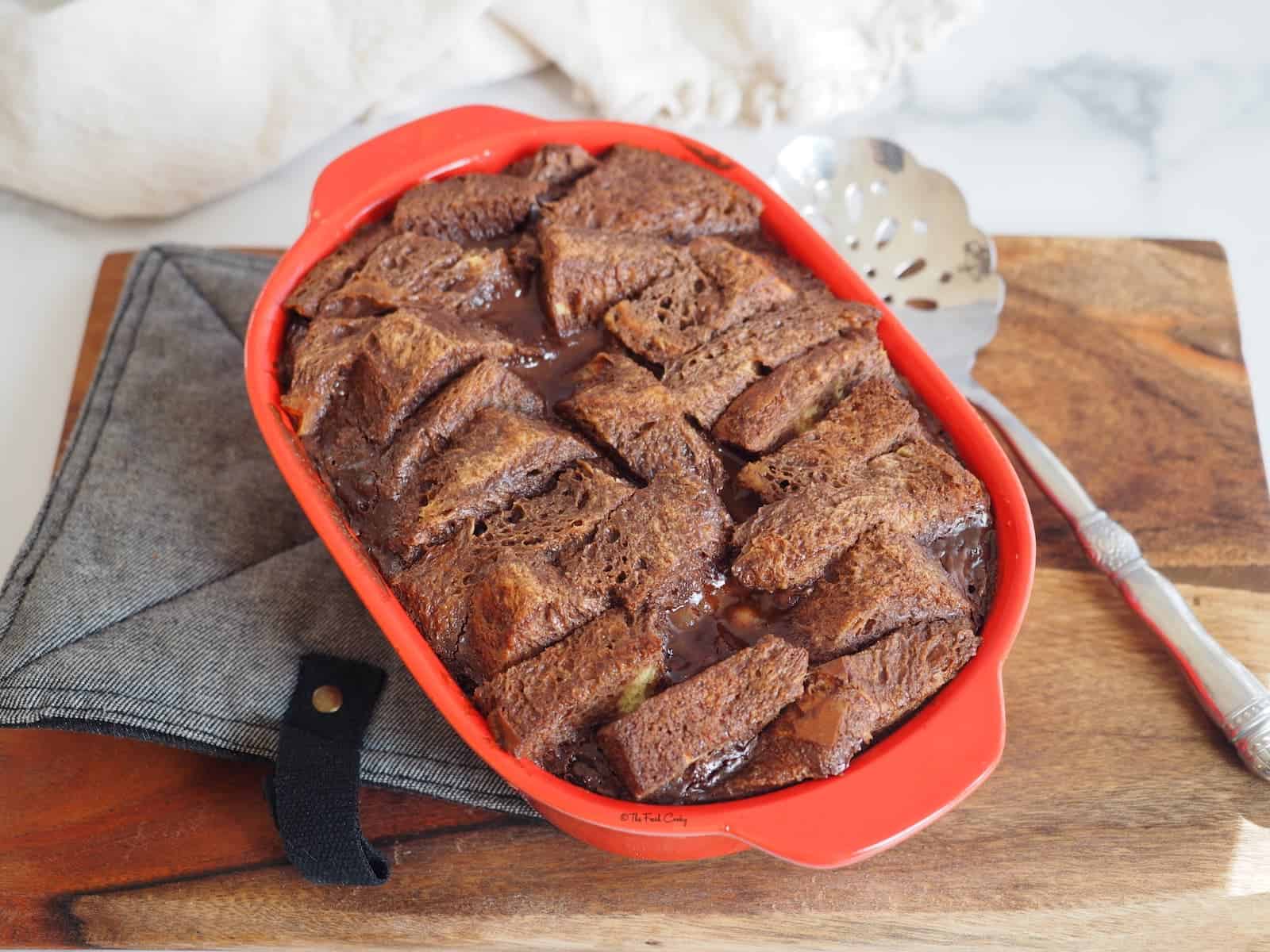 Best Make Ahead Chocolate Bread Puddding The Fresh Cooky