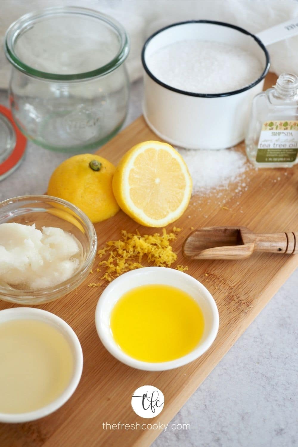 Lemon & Peppermint Antibacterial Hand Scrub • The Fresh Cooky