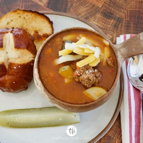 Philly Cheese Steak Soup Recipe & Bread Bowl Recipe + a Calphalon