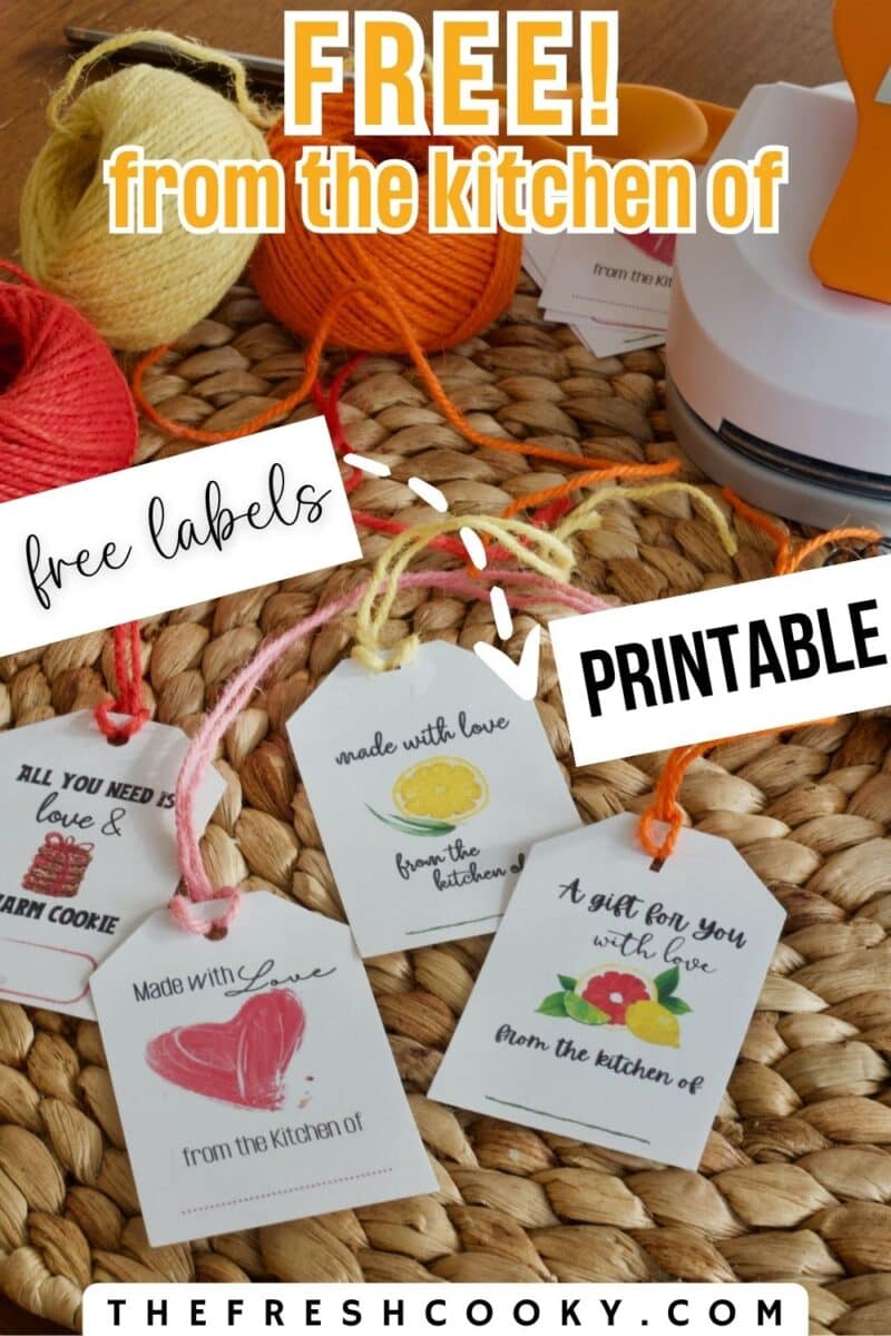 4 Designs of from the kitchen of gift labels - free to download for food gifts, to pin.