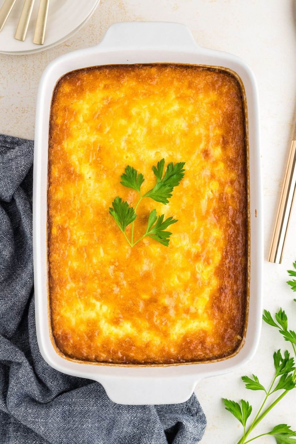 Easy Homemade Corn Pudding Recipe without Jiffy Mix • The Fresh Cooky