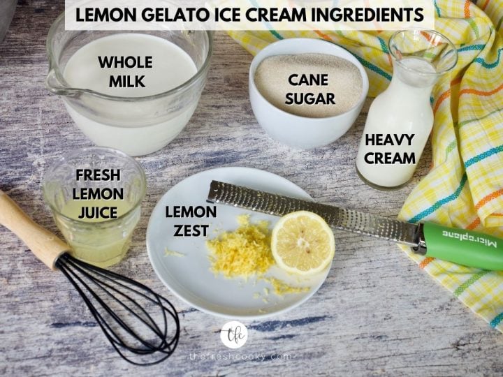 Easy Lemon Gelato Ice Cream Recipe • The Fresh Cooky