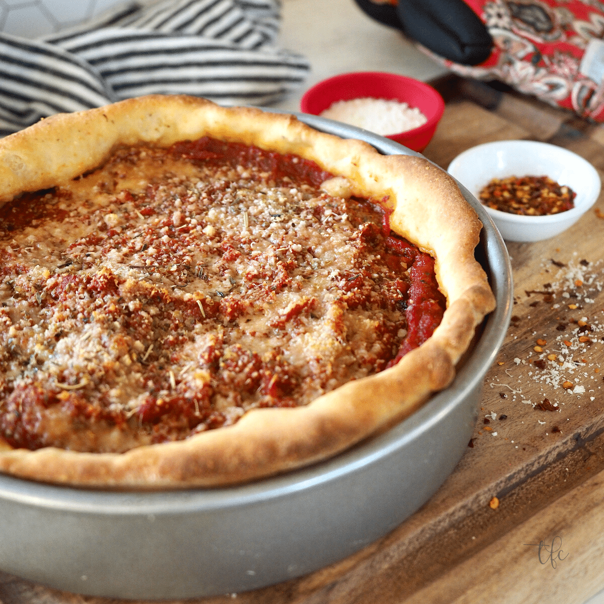 Homemade Pan Pizza Recipe - Fresh April Flours