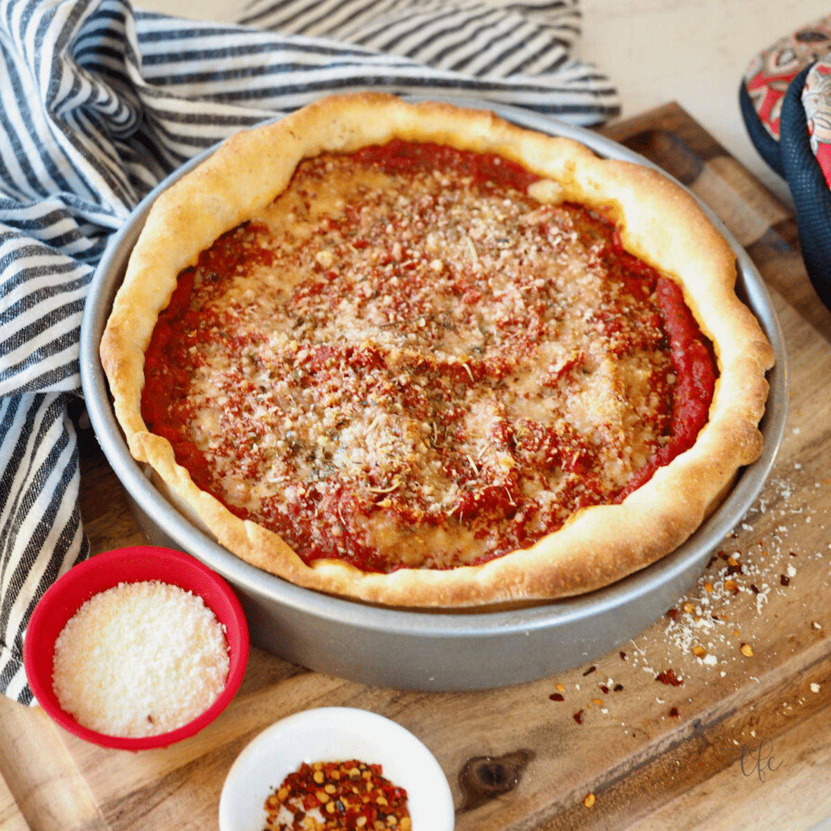 Grilled or Oven Baked Chicago Style Pizza