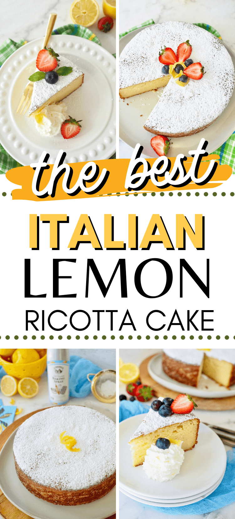 Best Italian Lemon Ricotta Cake Recipe • The Fresh Cooky