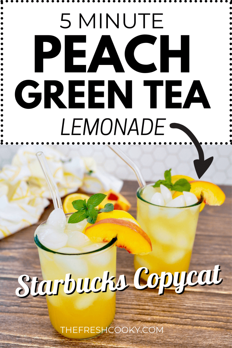 Iced Peach Green Tea - Naturally Sweetened - Julie's Eats & Treats ®