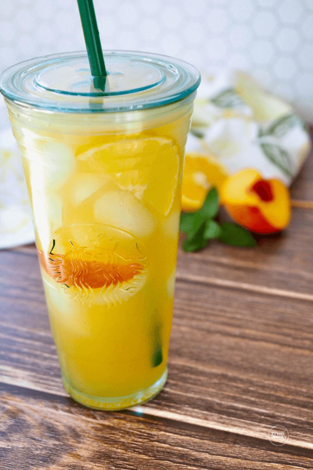 Iced Peach Green Tea Lemonade (Starbucks Copycat)