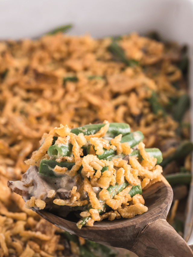 Classic Green Bean Casserole with Bacon Story • The Fresh Cooky