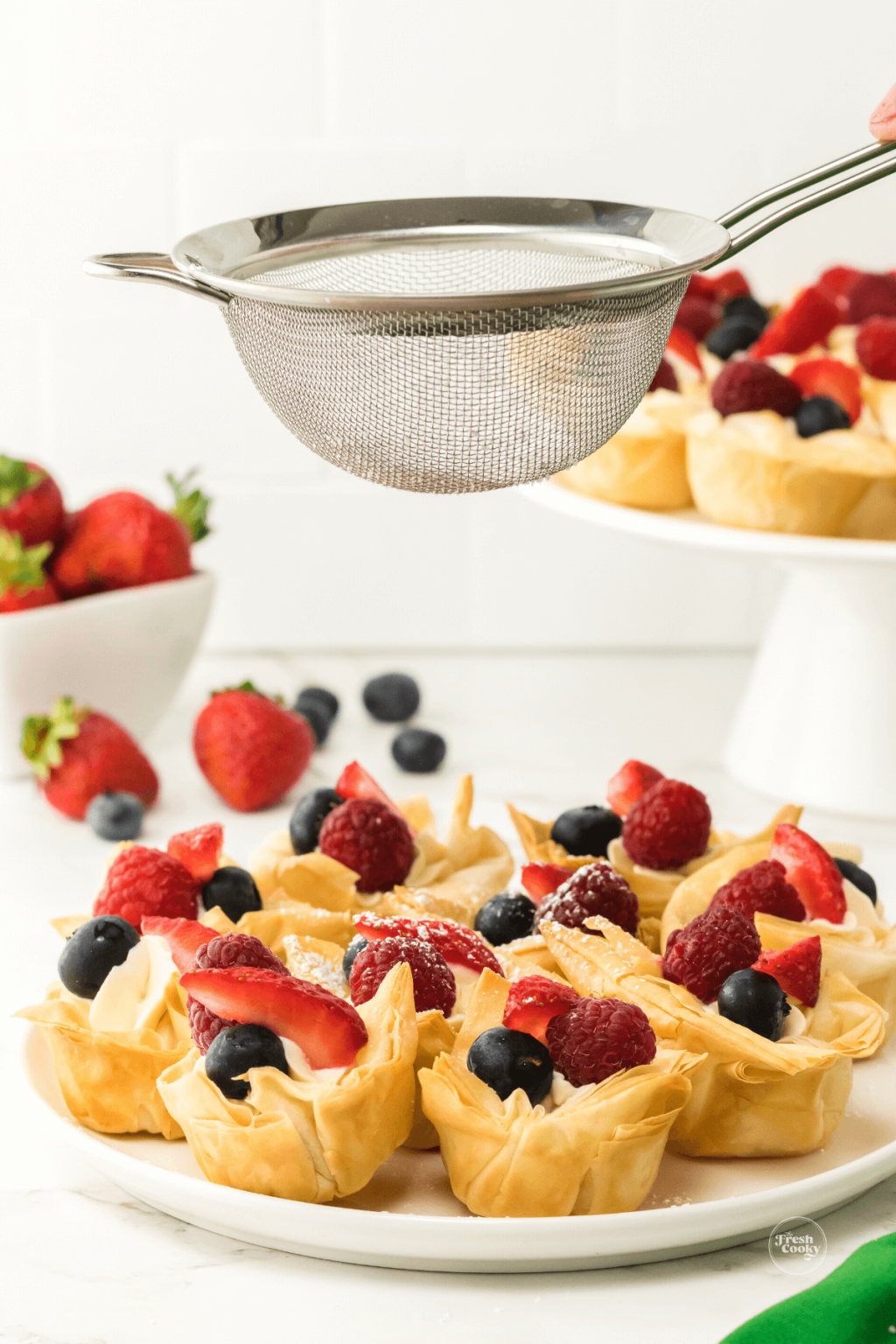 Easy Strawberry Phyllo Cheesecake Cups Recipe • The Fresh Cooky